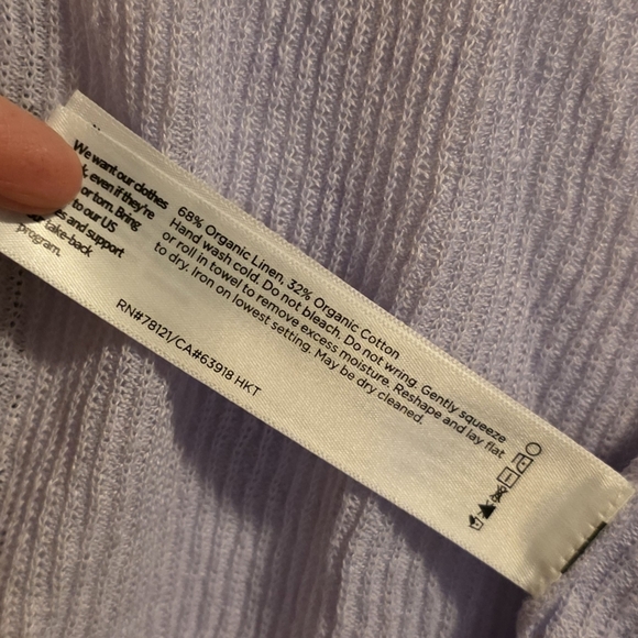 Eileen Fisher Lilac Thin Knit Cardigan Open Front 1X - Picture 4 of 7